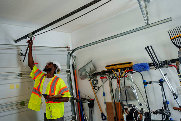 Professional Garage Door Panel Replacement technician working in Orange County County, TX